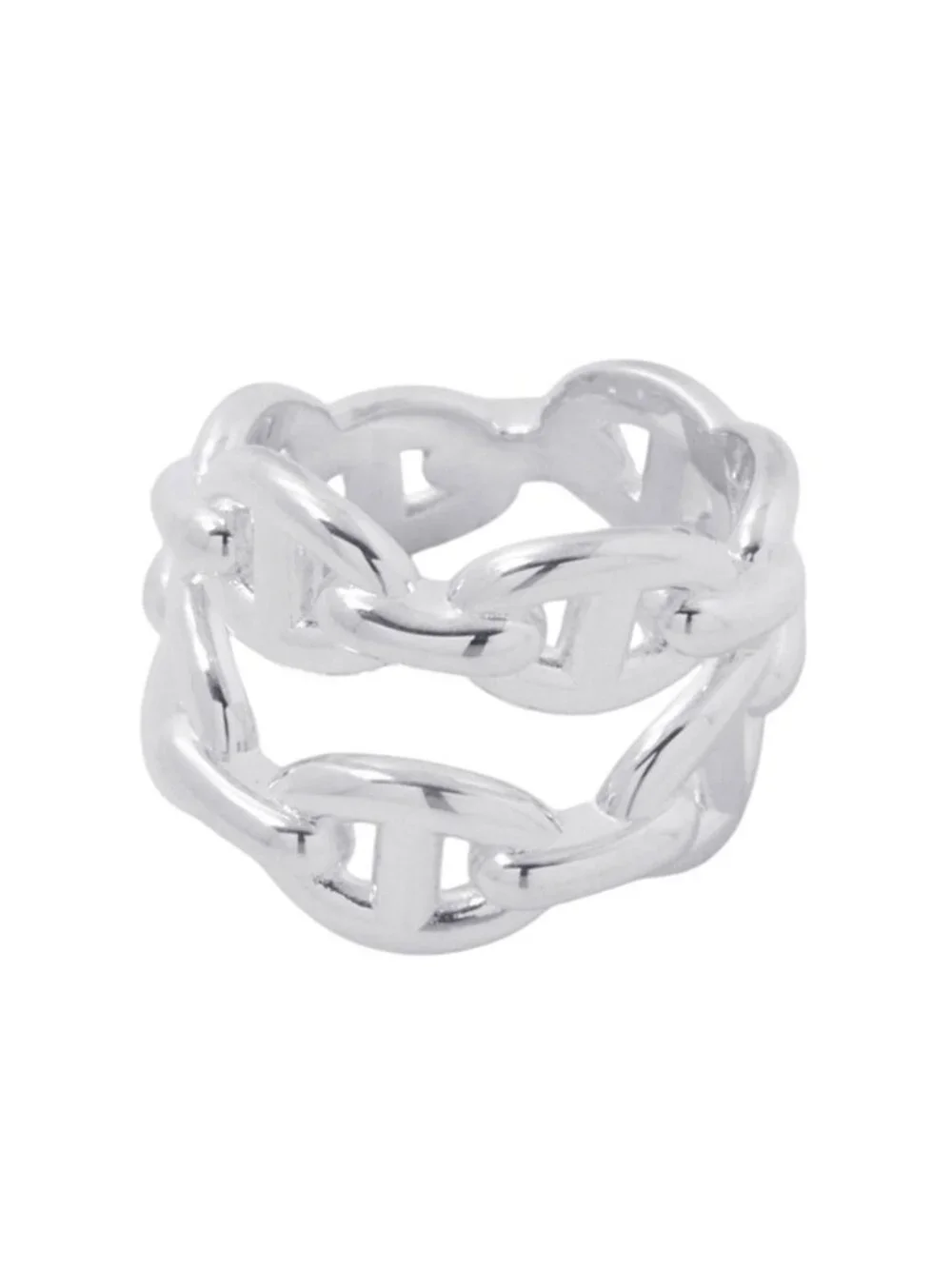Hermes Ring Chaine D'ancre Double Row Enchainee